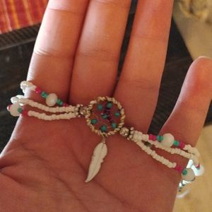 Beaded dreamcatcher bracelet